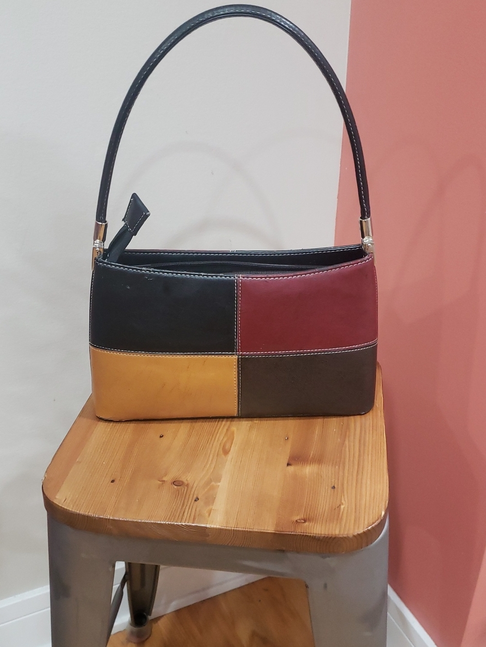 Patchwork  Shoulder Bag - Multicolor